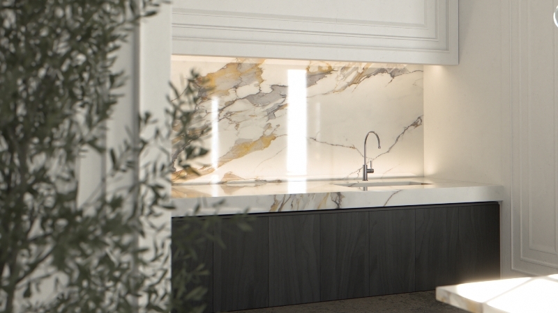 Carmen Table backsplash